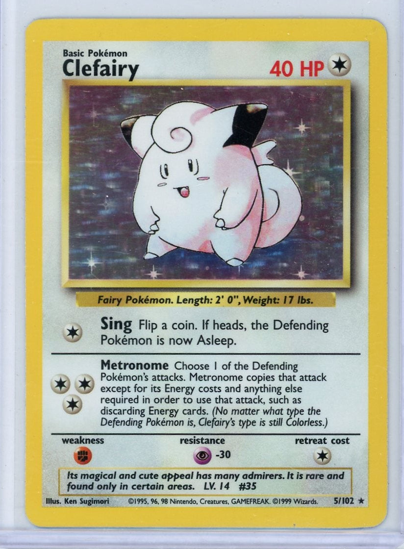 Clefairy Pokémon Base Set Holo #5/102