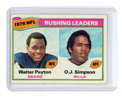 Walter Payton O.J. Simpson 1977 Topps "1976 Rushing Leaders" #3