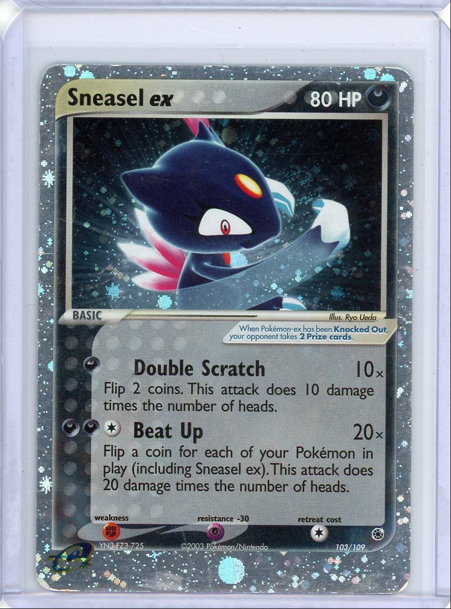 Sneasel ex 2003 Pokemon Ruby & Sapphire holo #103/109 DMG