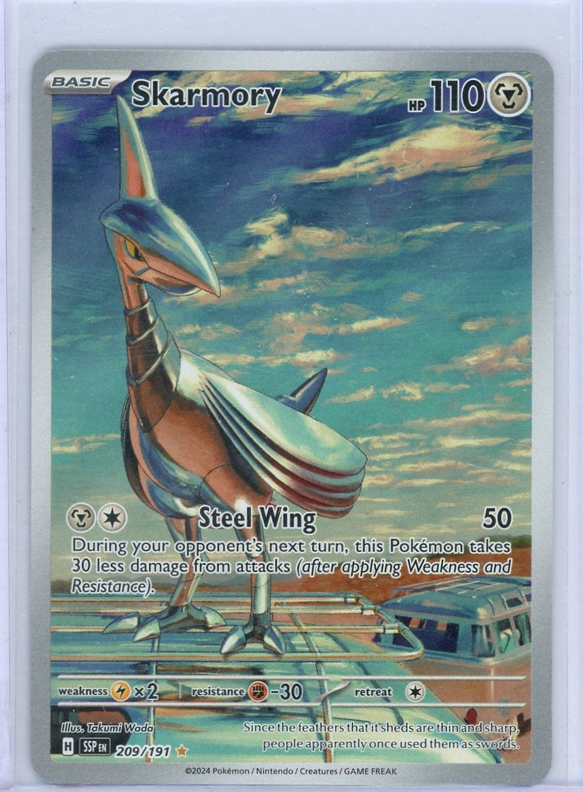 Skarmory Pokémon Surging Sparks Illustration Rare #209/191