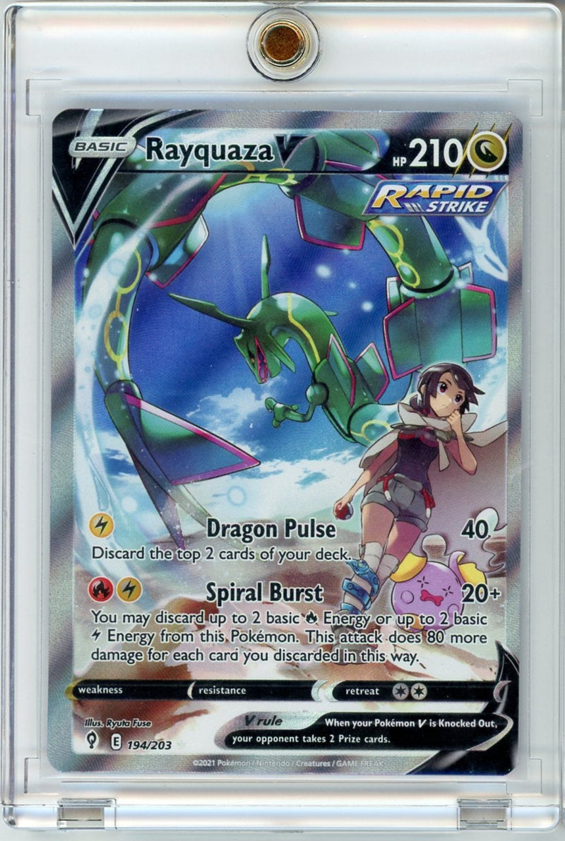 Rayquaza V 2021 Pokemon Evolving Skies alt full art rare holo 