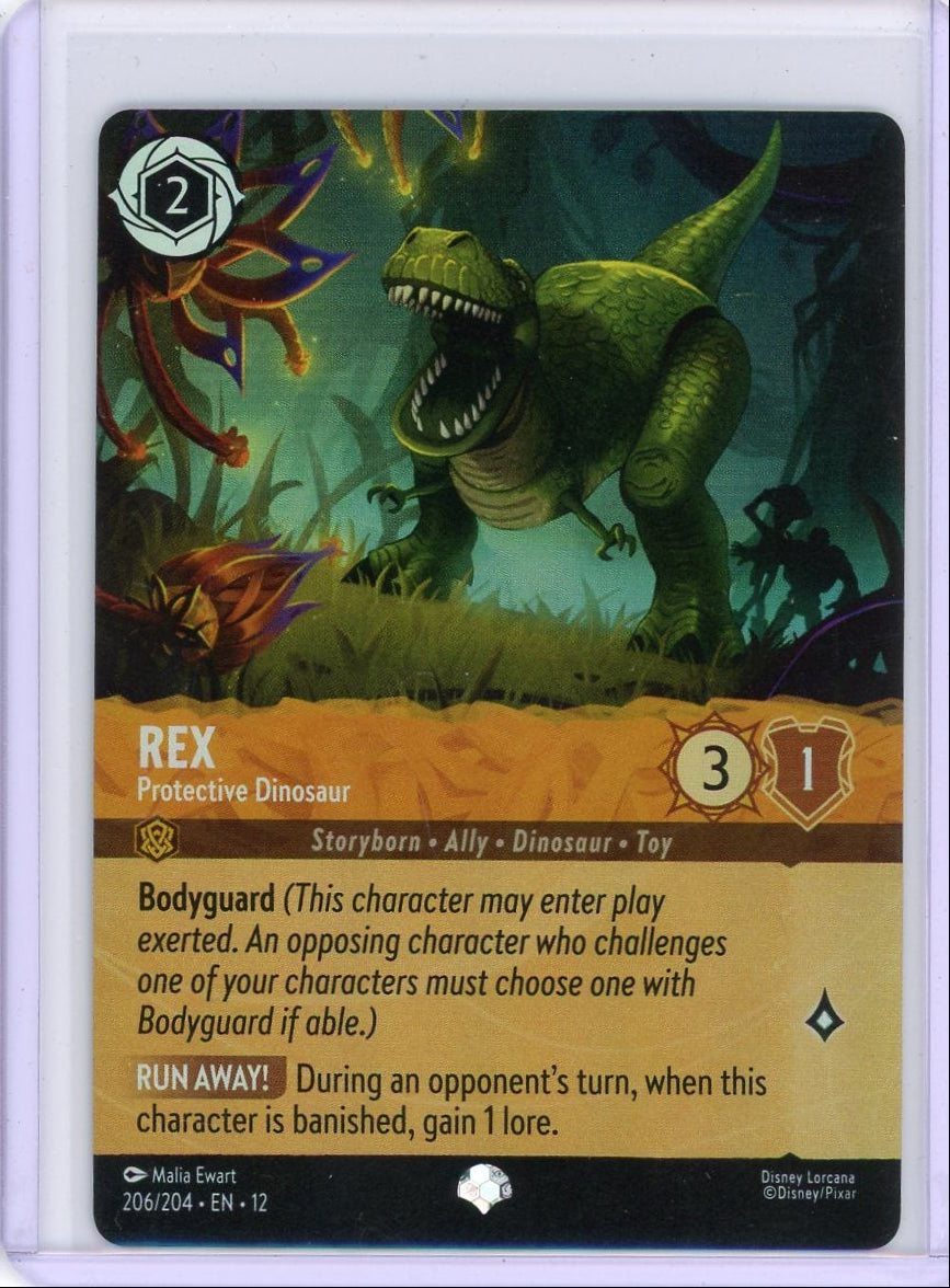Rex Disney Lorcana Wilds Unknown Protective Dinosaur Epic holo #206/204