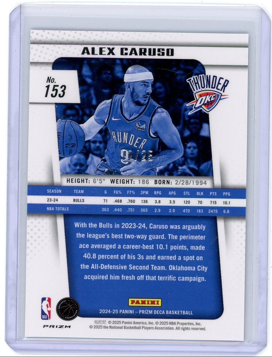 Alex Caruso 2024-25 Panini Prizm Deca Mojo #'d 12/25