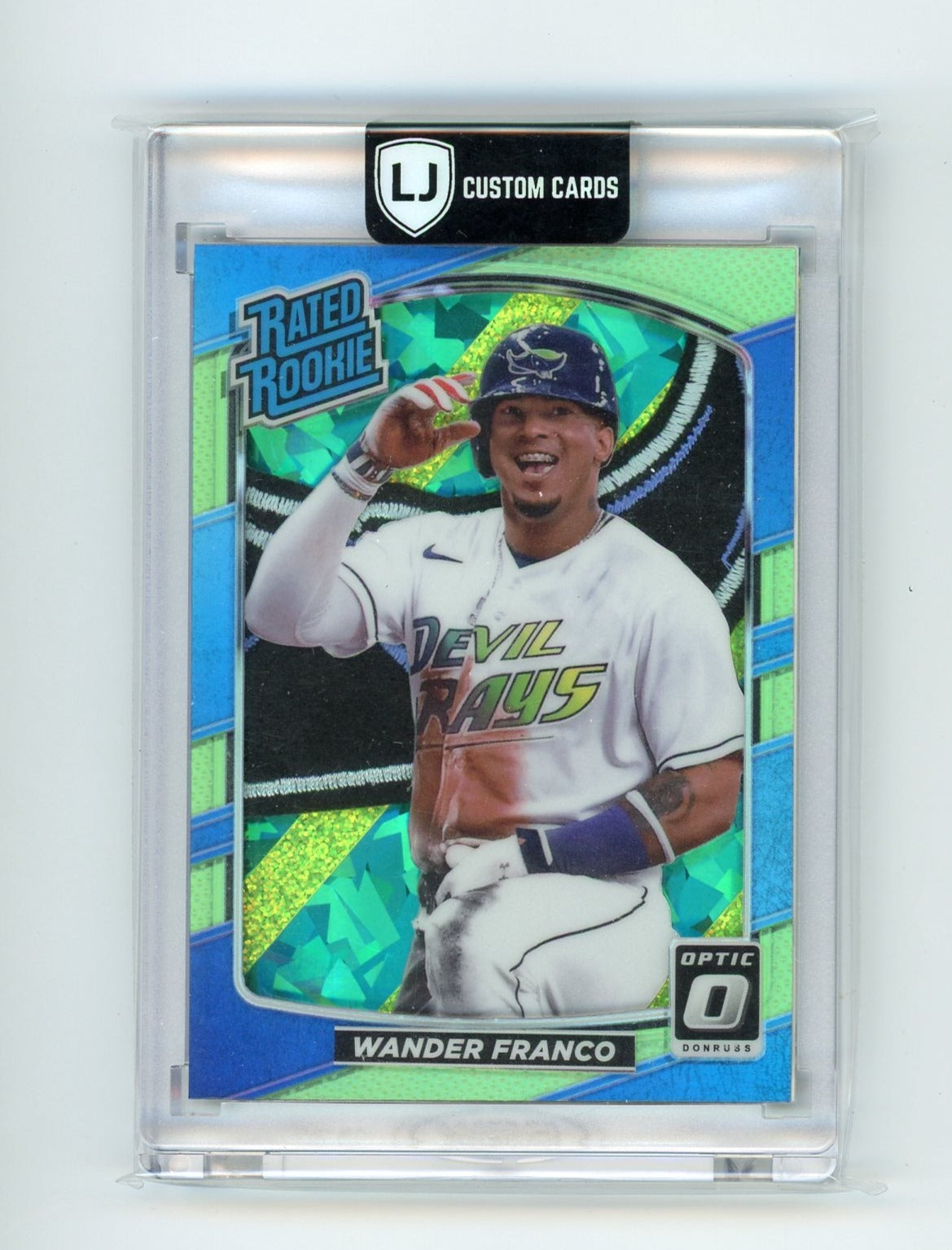 Wander Franco Rarest Card Wander Franco Optic Rated Rookie LJ Custom Cards x Piece of the Game c ...