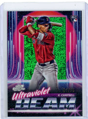 Kristian Campbell 2025 Topps Chrome Cosmic Ultraviolet Beam Green Space Dust Refractor #'d 51/75