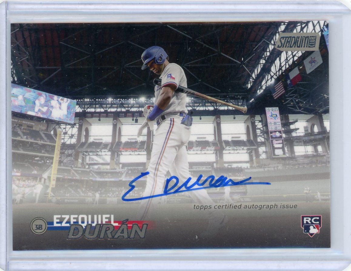 Ezequiel Duran 2023 Topps Stadium Club autograph rookie card