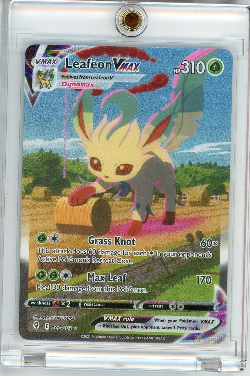 Leafeon VMAX 2021 Pokemon Evolving Skies alt art secret rare holo 