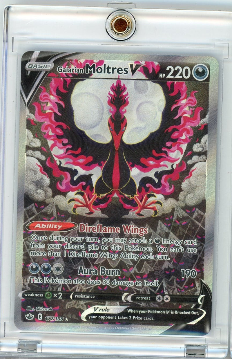 Moltres V 2021 Pokemon Chilling Reign alt full art rare holo 