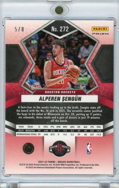 Alperen Sengun 2021-22 Mosaic Lucky Envelopes Prizm #'d 5/8 RC