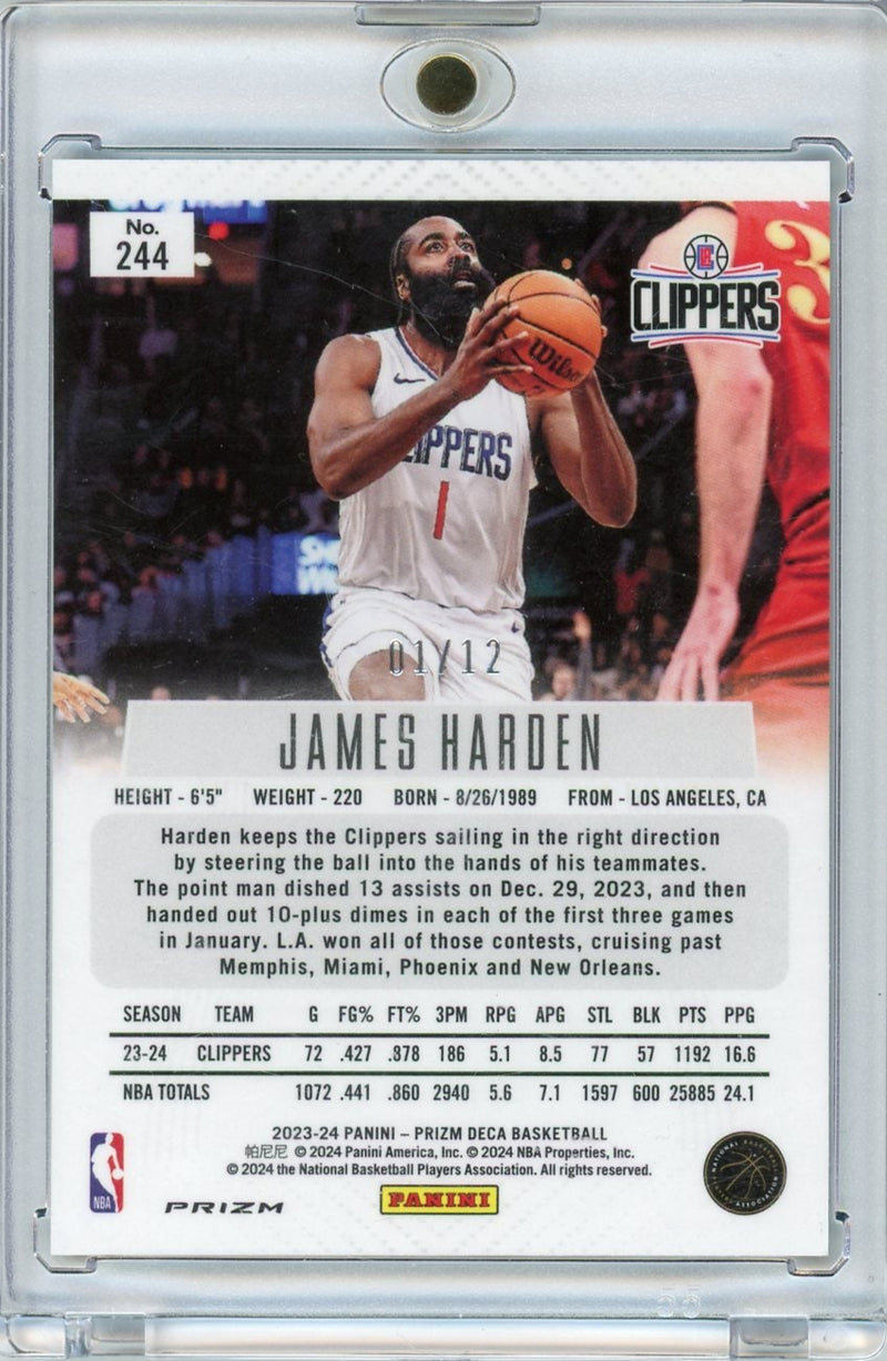 James Harden 2023-24 Prizm Deca FOTL Green Shimmer 
