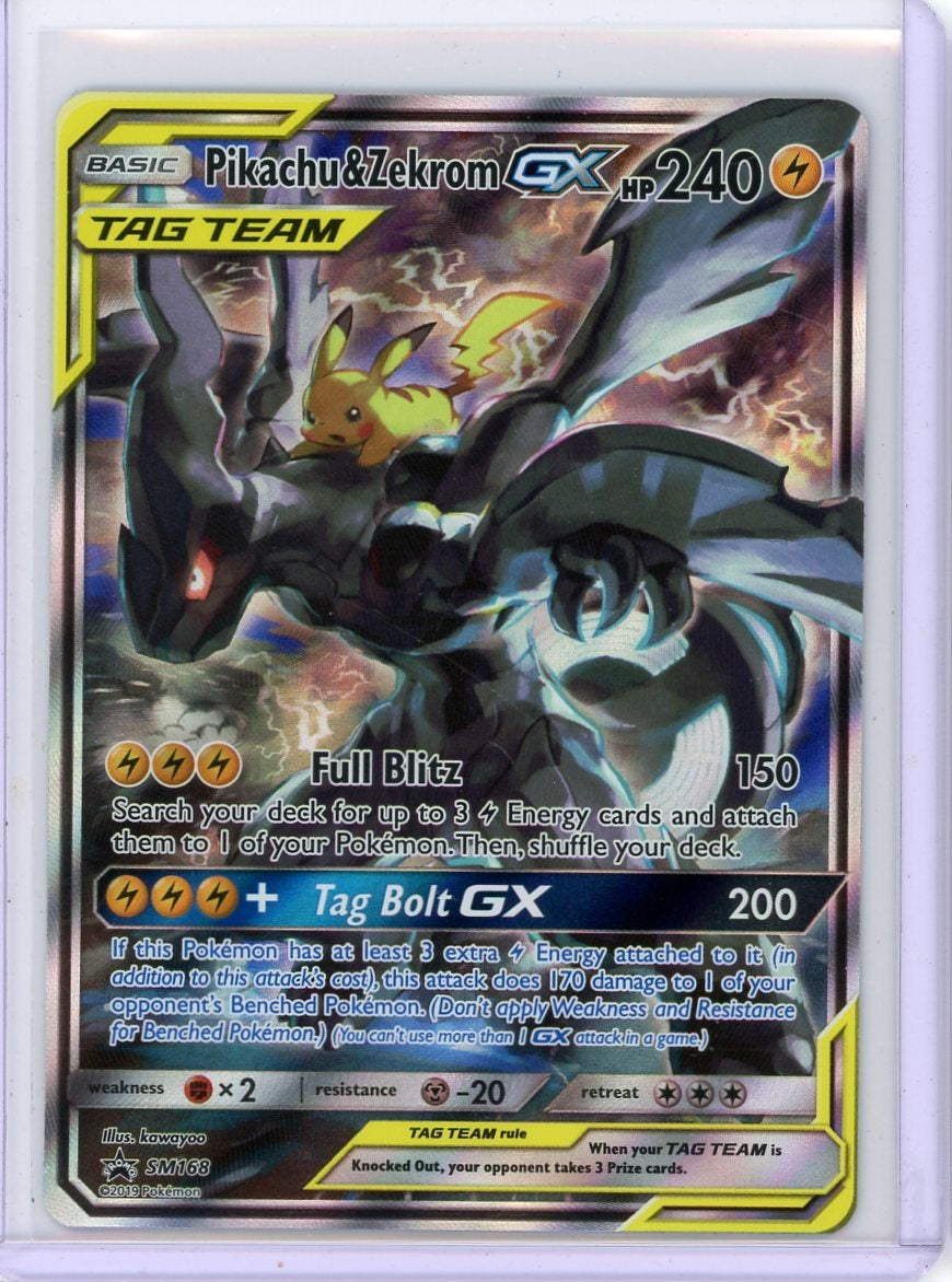 Pikachu & Zekrom GX Tag Team 2019 Pokemon Black Star Promo #SM168