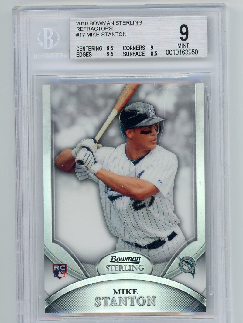 Mike (Giancarlo) Stanton 2010 Bowman Sterling refractor rookie card 