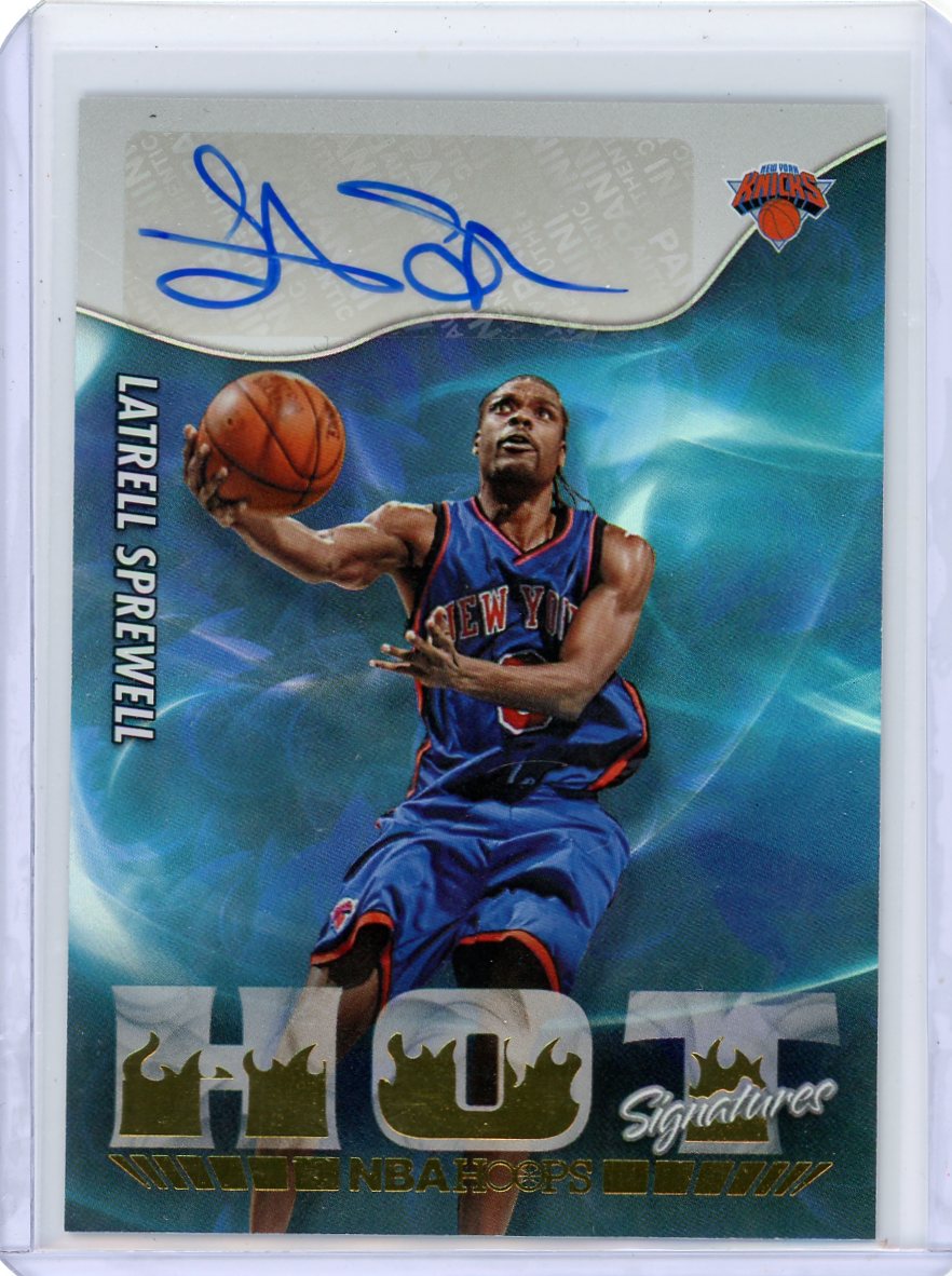 Latrell Sprewell 2022-23 Panini NBA Hoops Hot Signatures Auto