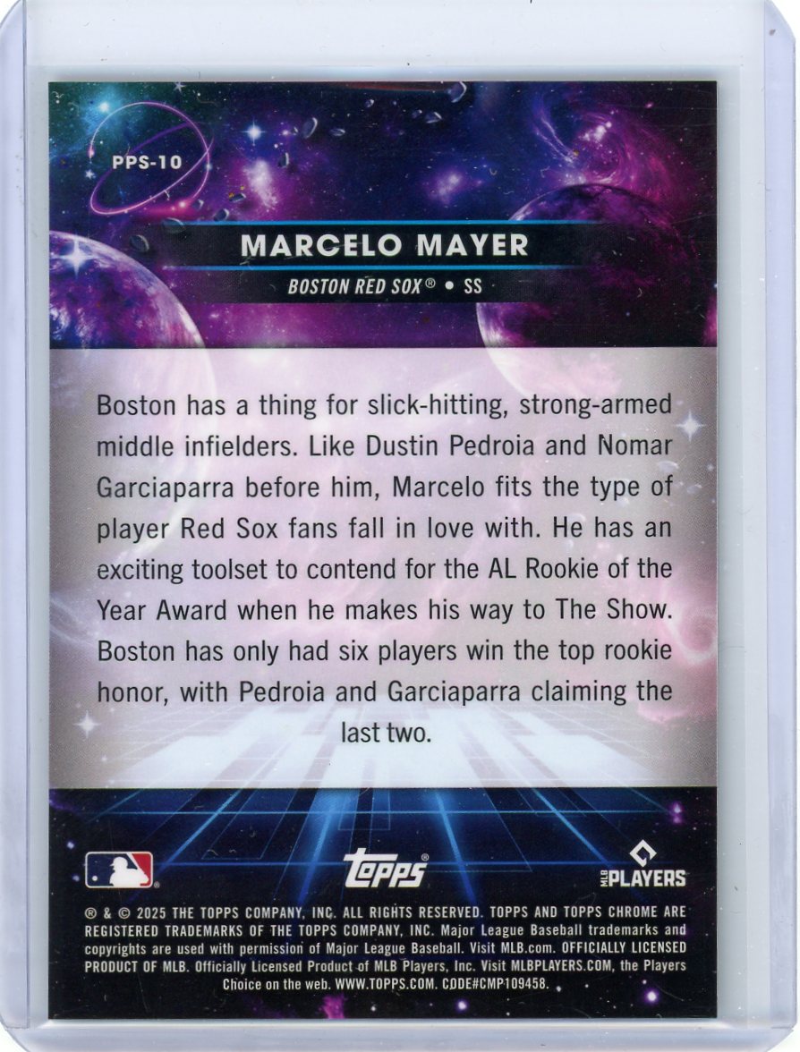 Marcelo Mayer 2025 Topps Chrome Cosmic Planetary Pursuit Sun SSP