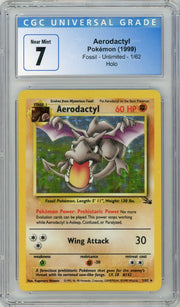 Aerodactyl 1999 Pokemon Fossil rare holo #1/62 CGC 7