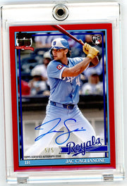 Jac Caglianone 2026 Topps Series 1 '91 Topps 35th Anniversary Auto Red #'d 5/5