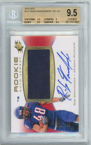 Rob Gronkowski 2010 Upper Deck SPx Rookie Autograph Jersey #'d 284/375 BGS 9.5 AUTO 9