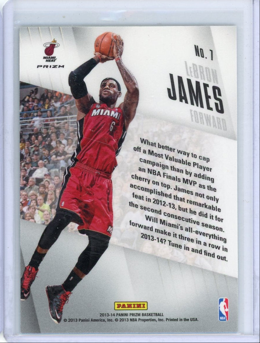 LeBron James 2013-14 Panini Prizm Brilliance green prizm