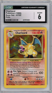 Charizard 1999 Pokemon Base Set holo #4/102 CGC 6