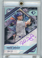 David Wright 2025 Topps Diamond Icons White Polychromatink Purple Ink Auto #'d 08/10