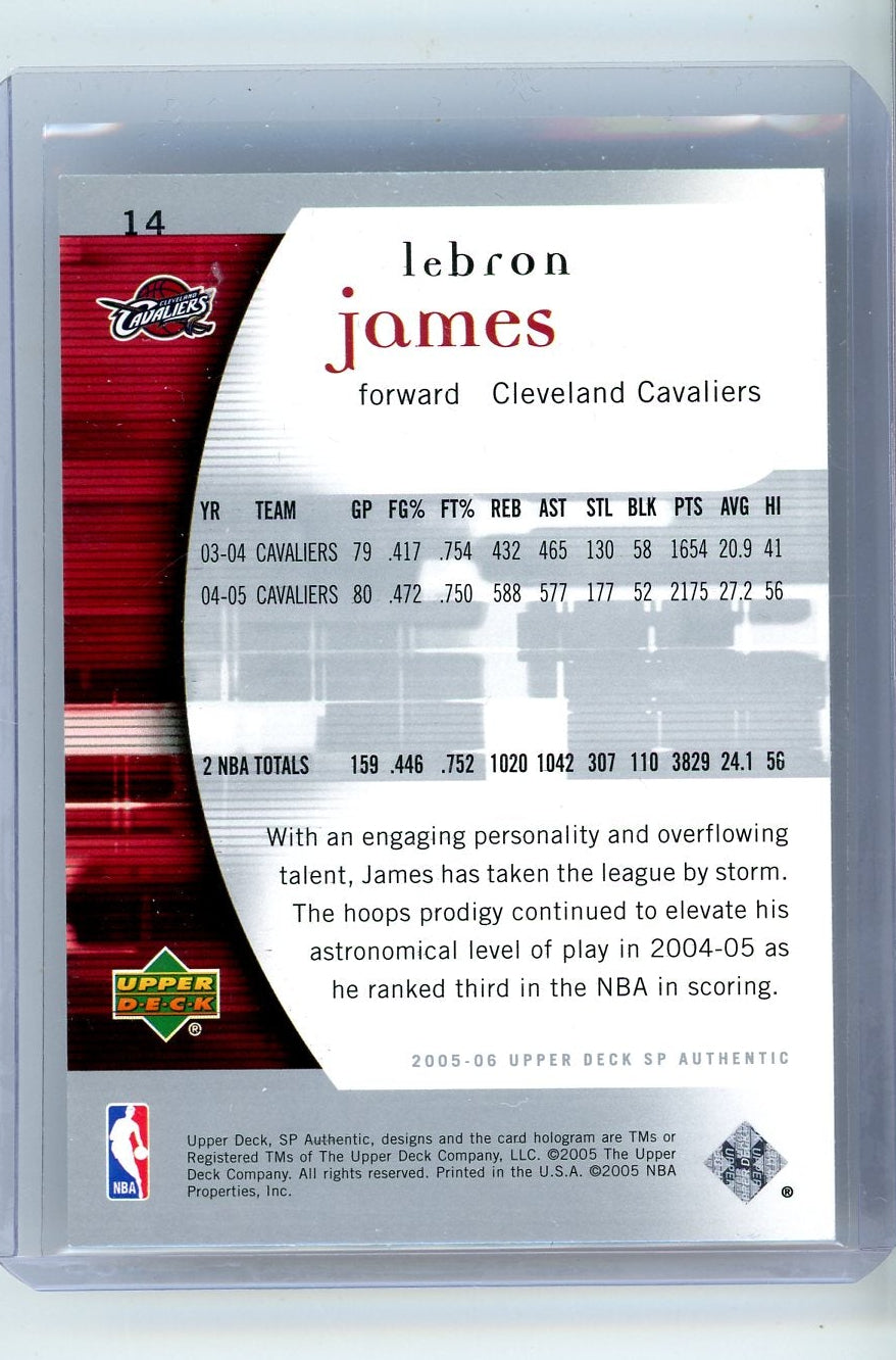 LeBron James 2005-06 Upper Deck SP Authentic #14
