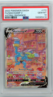 Machamp V Full-Art Pokemon Astral Radiance #172/189 PSA 10