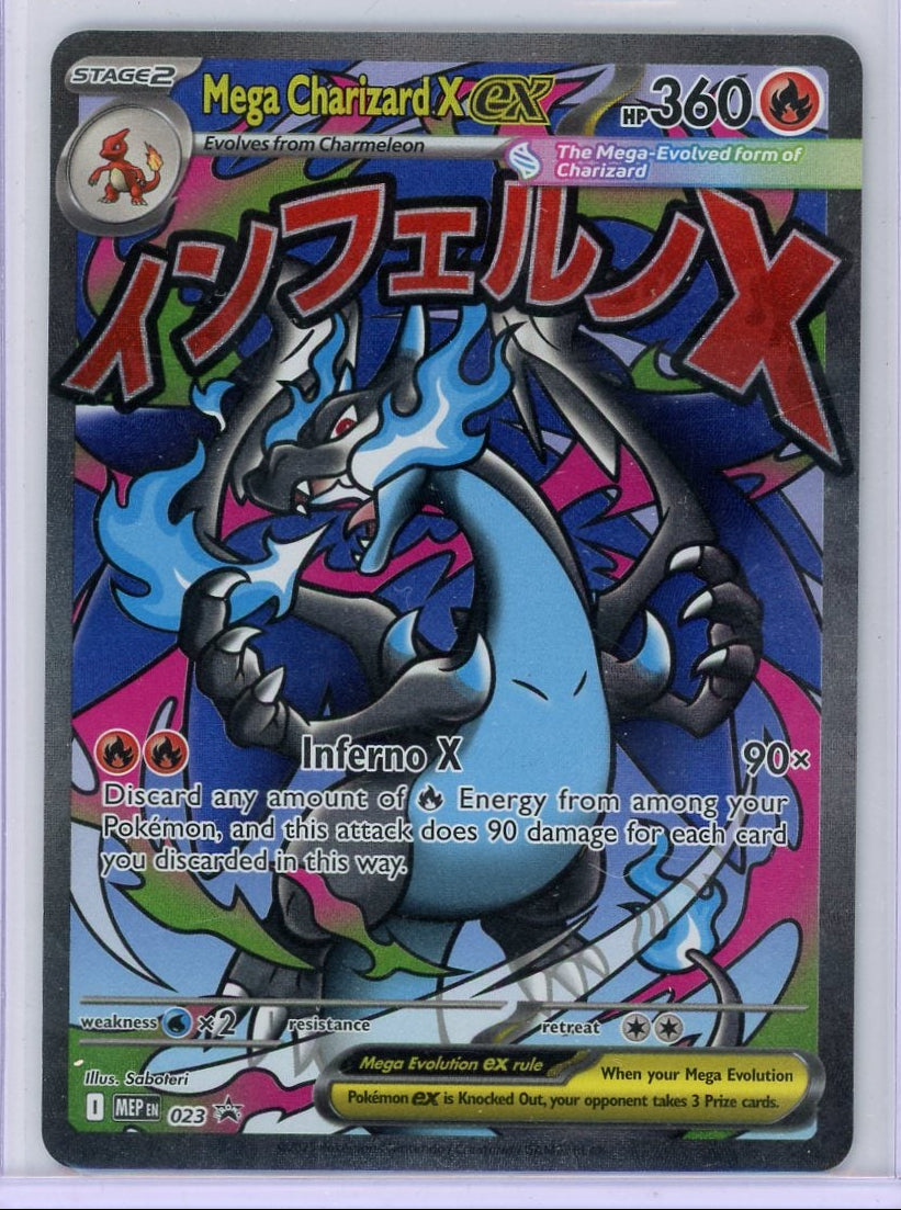 Mega Charizard X ex Pokémon Mega Evolution Black Star Promo #023