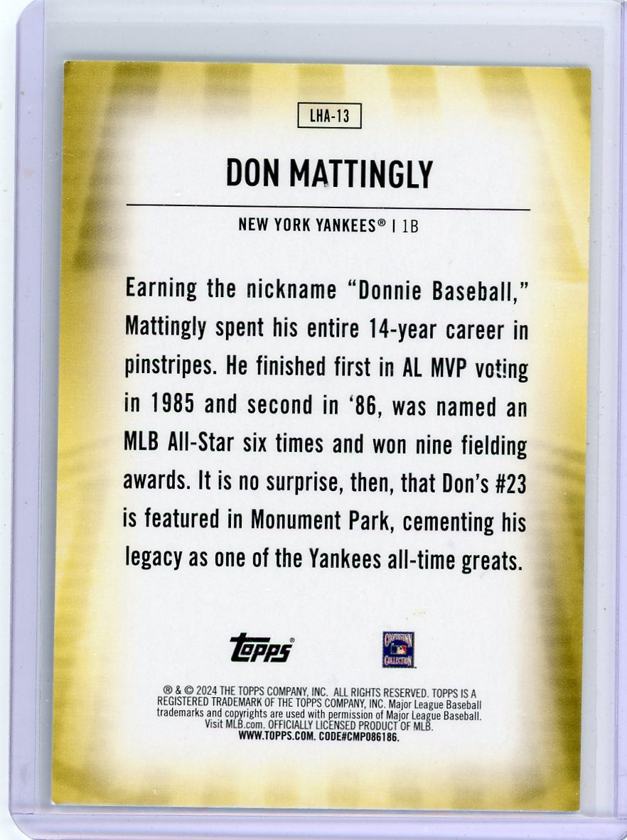 Don Mattingly 2024 Topps Update Home Field Advantage