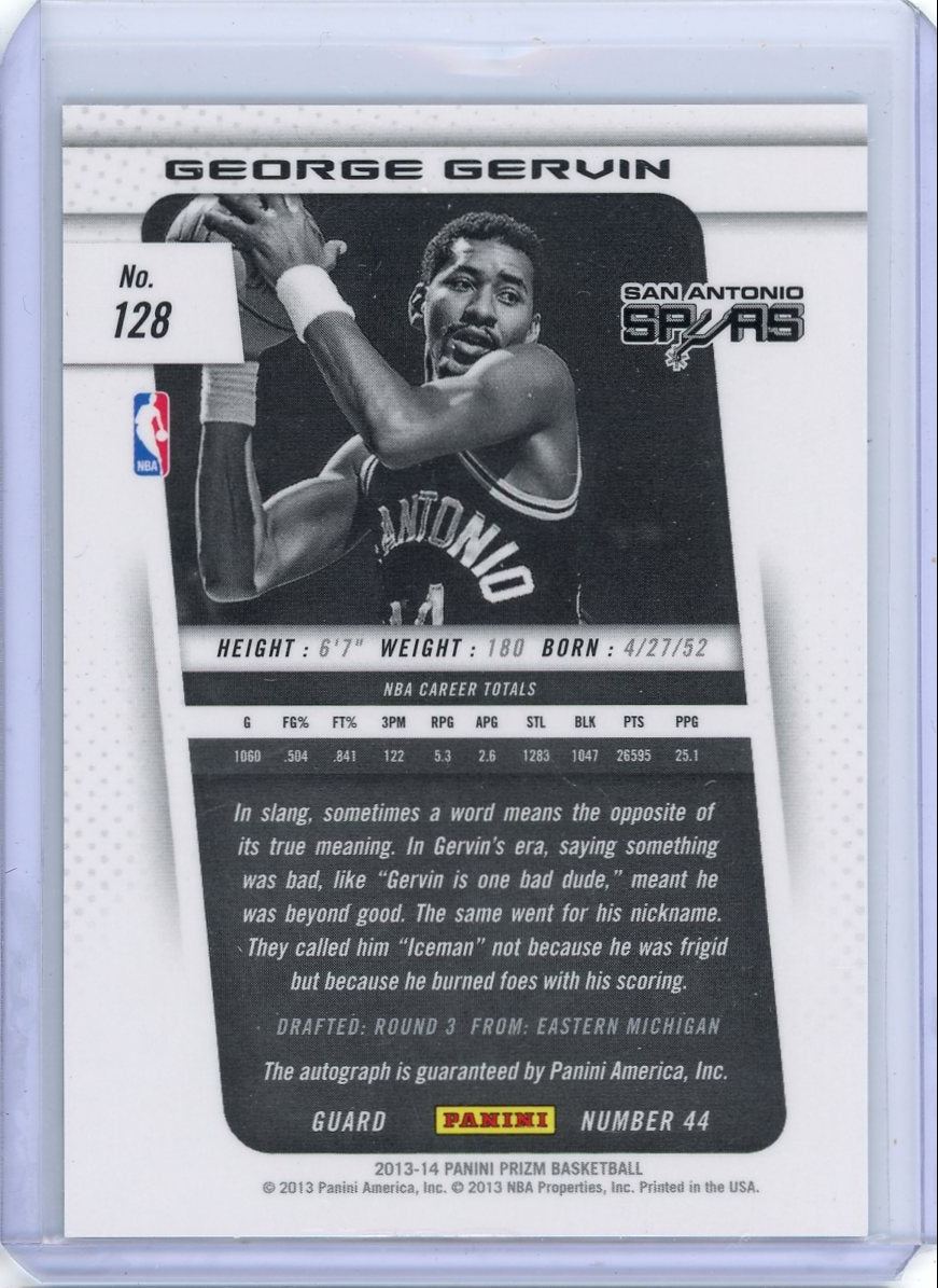 George Gervin 2013-14 Panini Prizm autograph