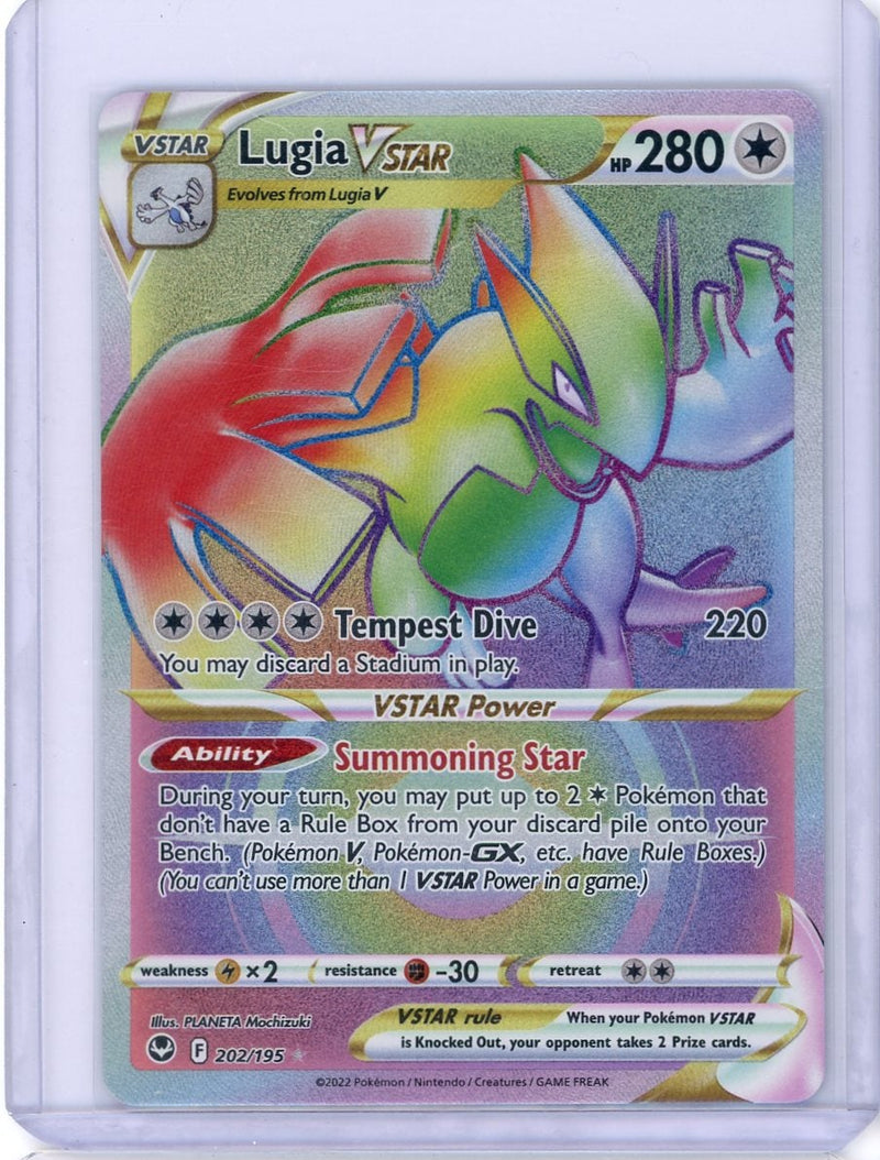 Lugia VSTAR 2022 Pokemon Silver Tempest secret rainbow holo 