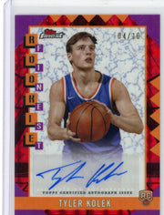 Tyler Kolek 2024-25 Topps Finest Rookie Finest Auto RC Red & Black Vapor Refractor #'d 04/10 (Copy)