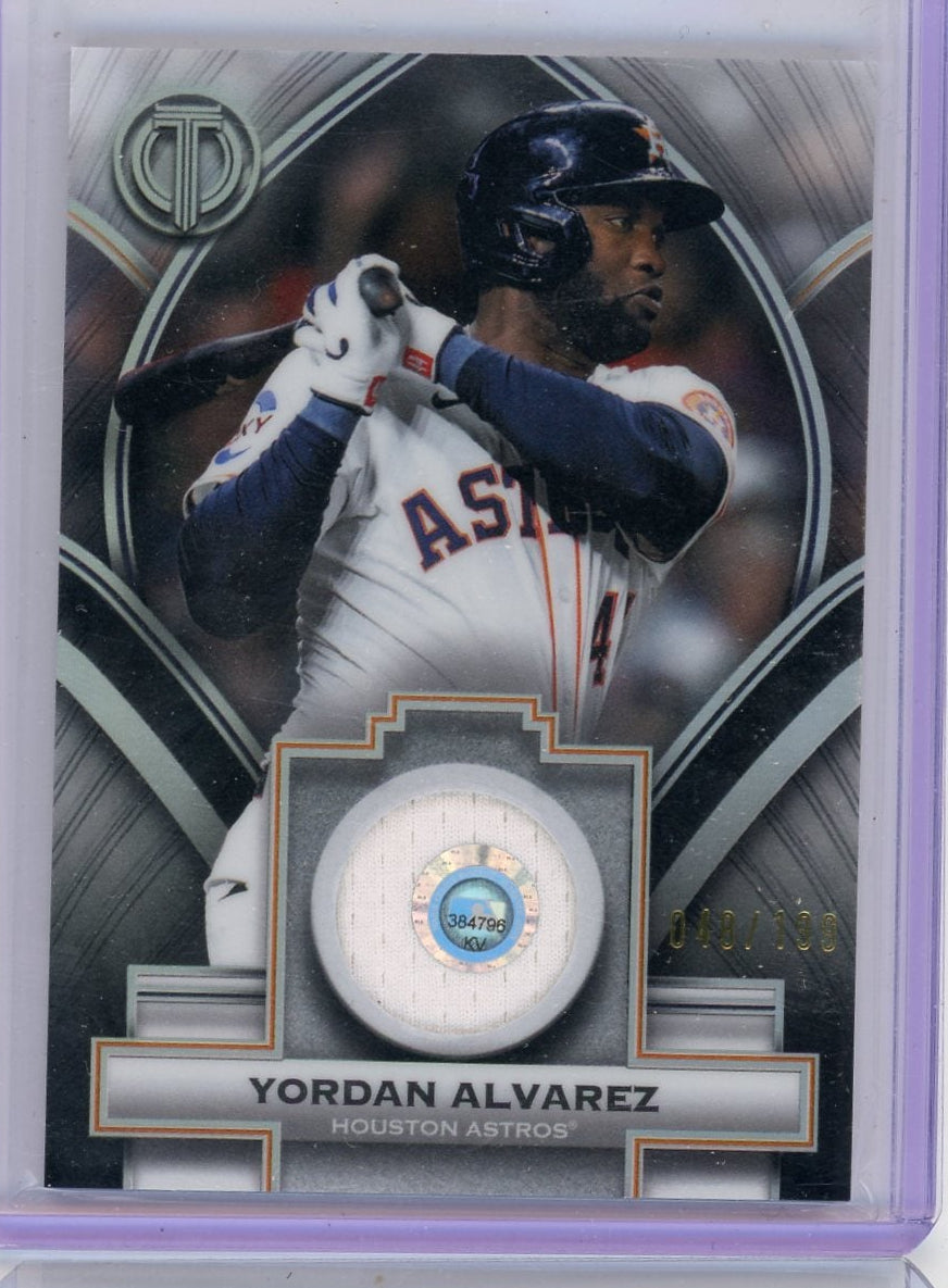 Yordan Alvarez 2026 Topps Tribute Patch #'d 048/199