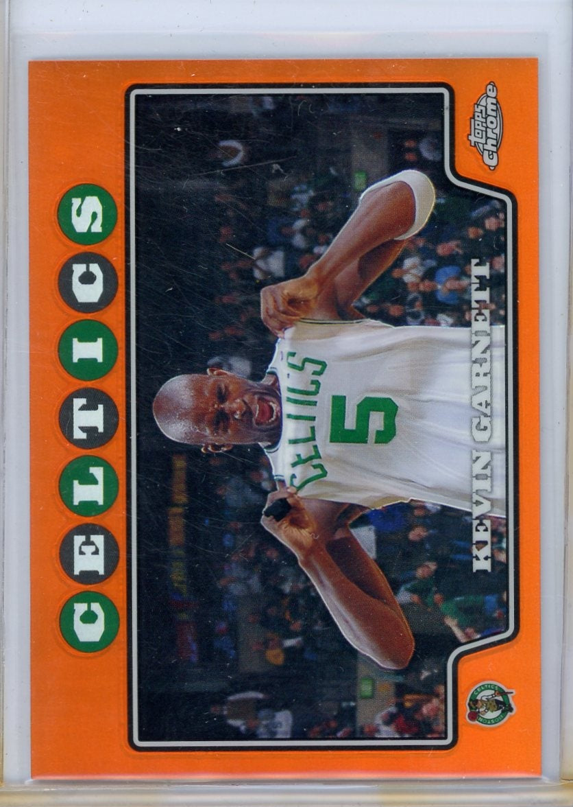 Kevin Garnett 2008-09 Topps Chrome orange refractor #'d 492/499