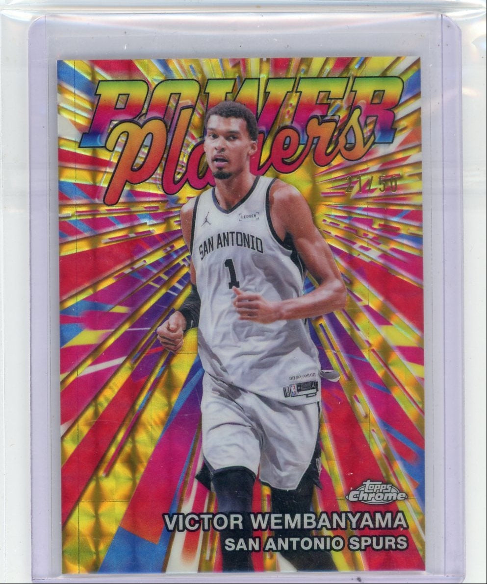 Victor Wembanyama 2025-26 Topps Chrome Update Power Players Gold Geometric #'d 21/50