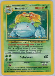 Venusaur 1999 Pokémon Base Set Holo #15/102 HP/DMG