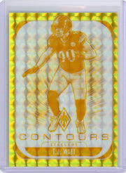T.J. Watt 2025 Panini Phoenix Contours Yellow Pyramids #'d 079/149