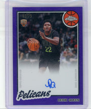 Derik Queen 2025-26 Topps Chrome Update 1980 Autograph Purple #'d 62/75