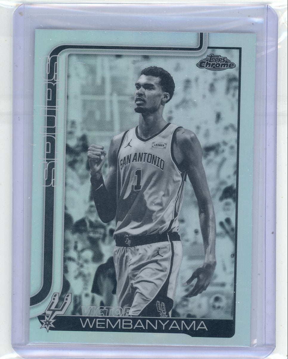 Victor Wembanyama 2025-26 Topps Chrome Update Negative Refractor