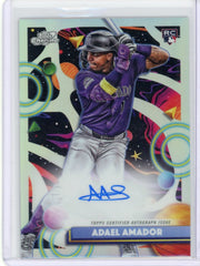 Adael Amador 2025 Topps Chrome Cosmic Refractor Auto