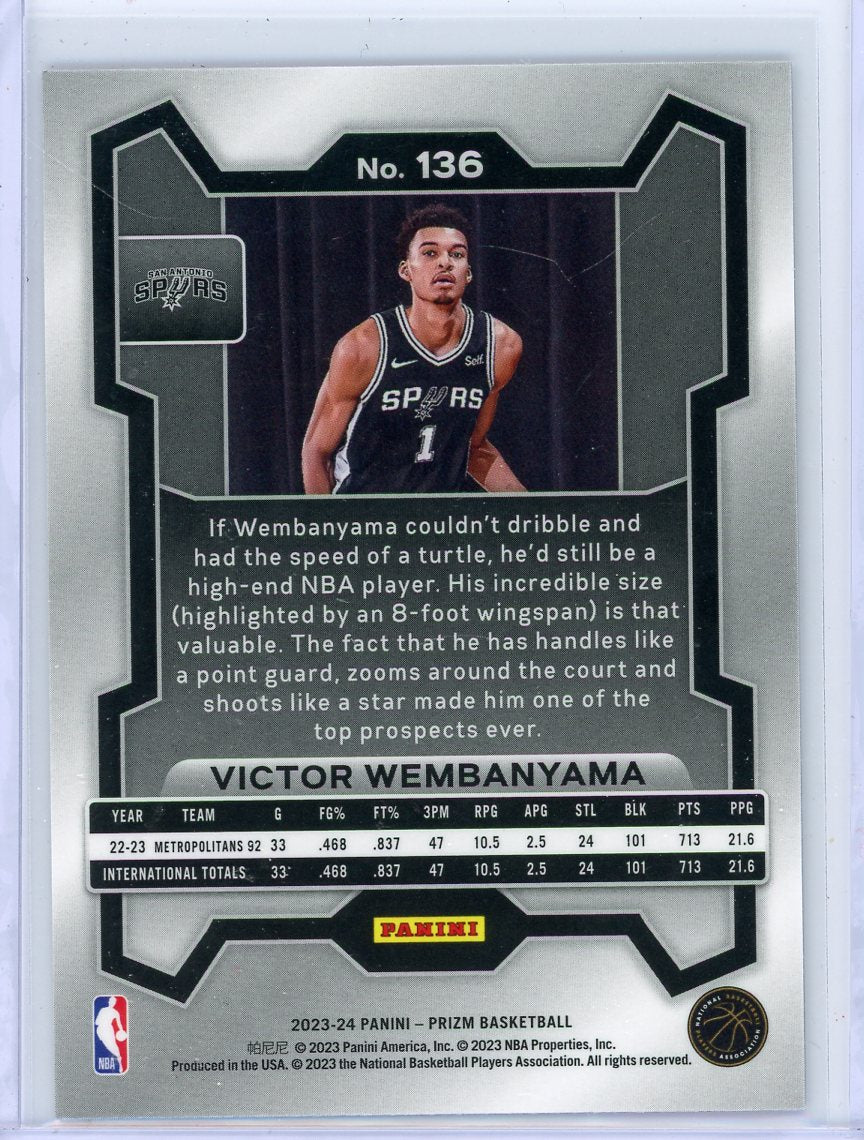 Victor Wembanyama 2023-24 Panini Prizm RC