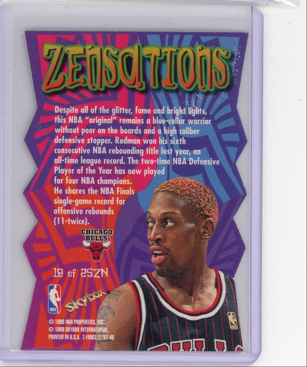Dennis Rodman 1998 SkyBox Zensations die-cut