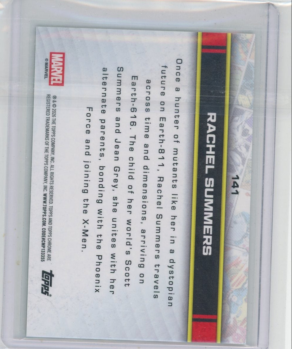 Rachel Summers 2026 Topps Chrome Marvel Sapphire Green #'d 76/99