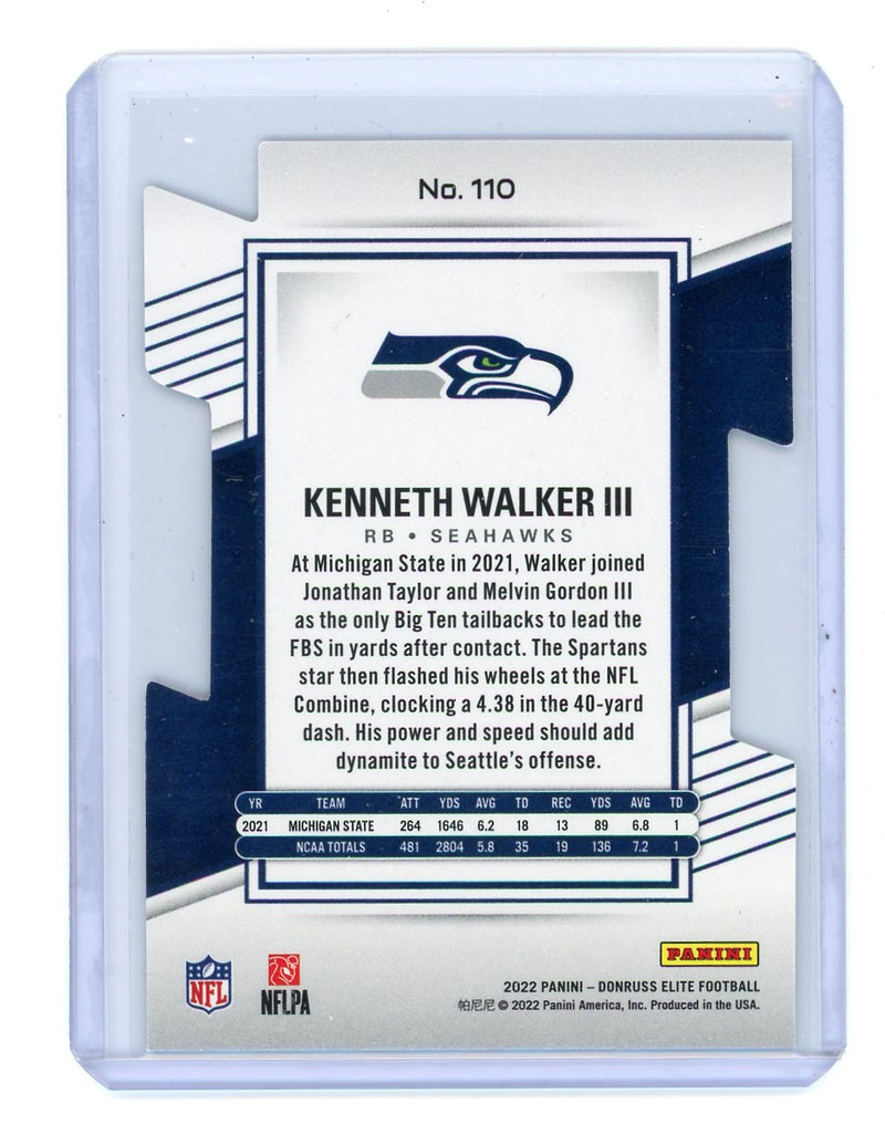 Kenneth Walker III 2022 Donruss Elite Status Die Cut 