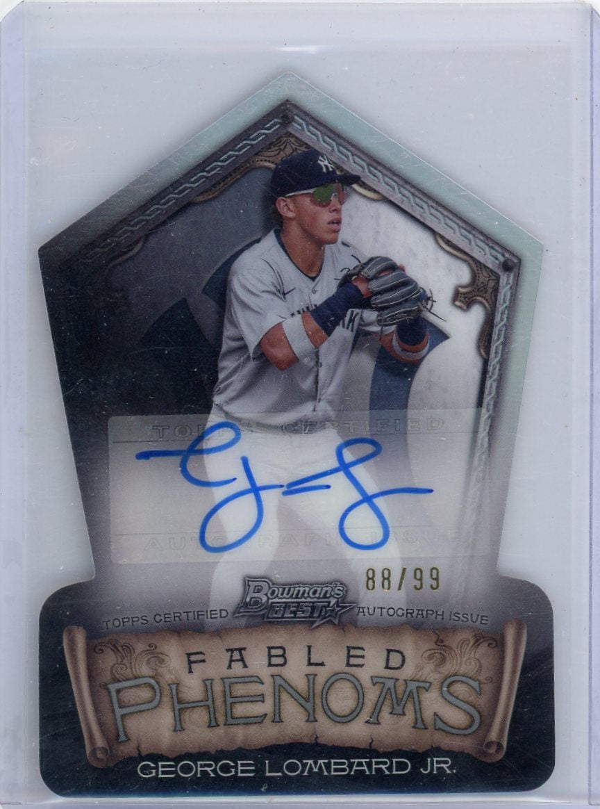 George Lombard Jr. 2024 Bowmans Best Fabled Phenoms Autograph #'d 88/99