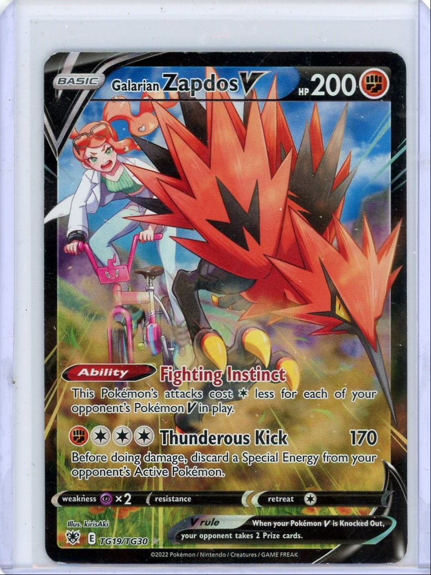 Galarian Zapdos V Pokémon Astral Radiance Trainer Gallery #TG19/TG30