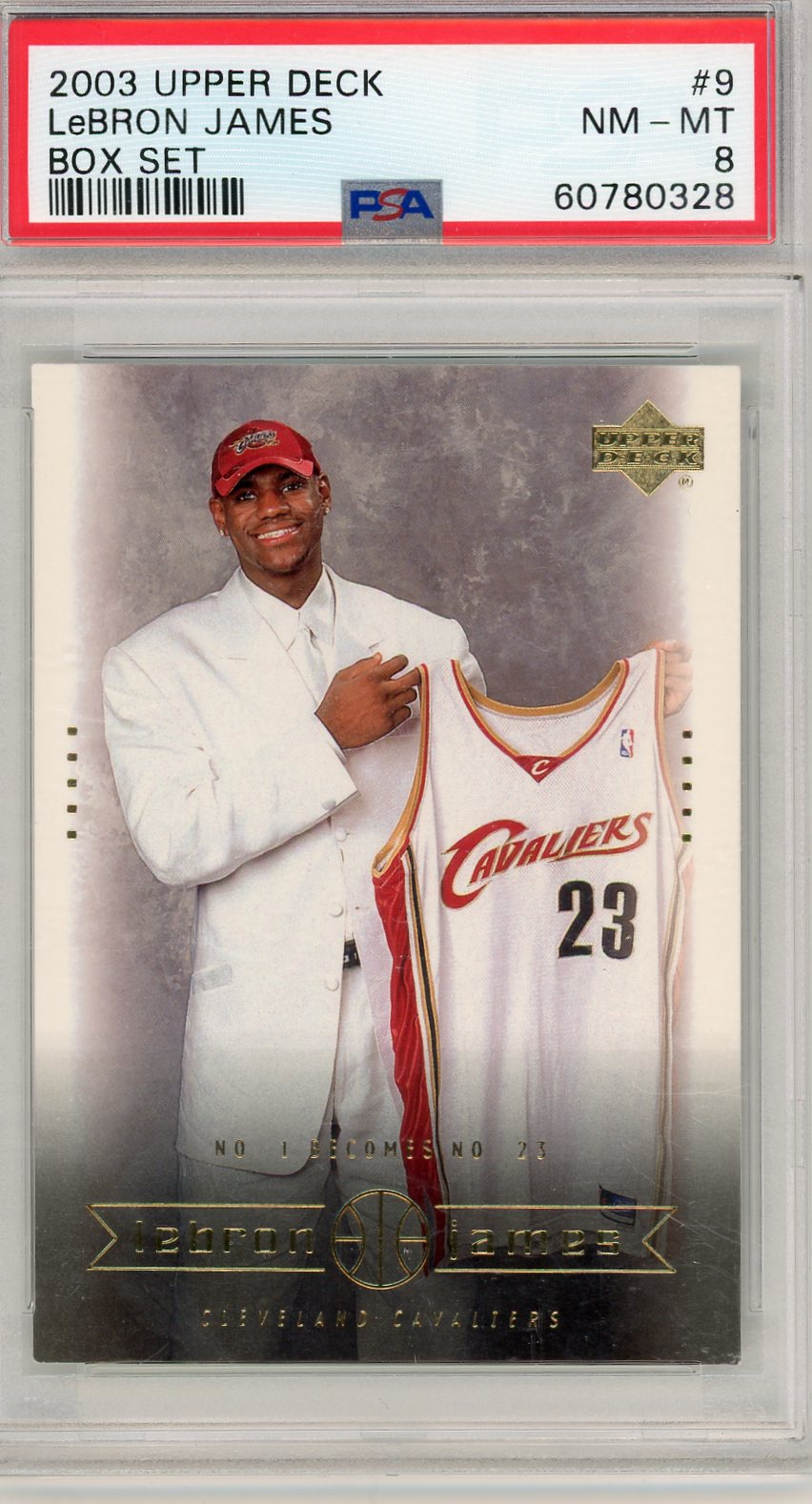 Lebron James 2003 Upper Deck Box Set #9 PSA 8
