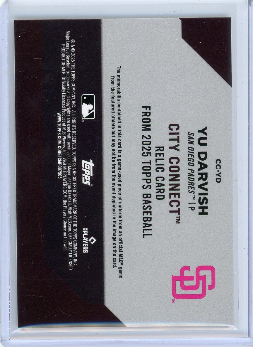 Yu Darvish 2025 Topps Series 1 City Connect Jersey Relic