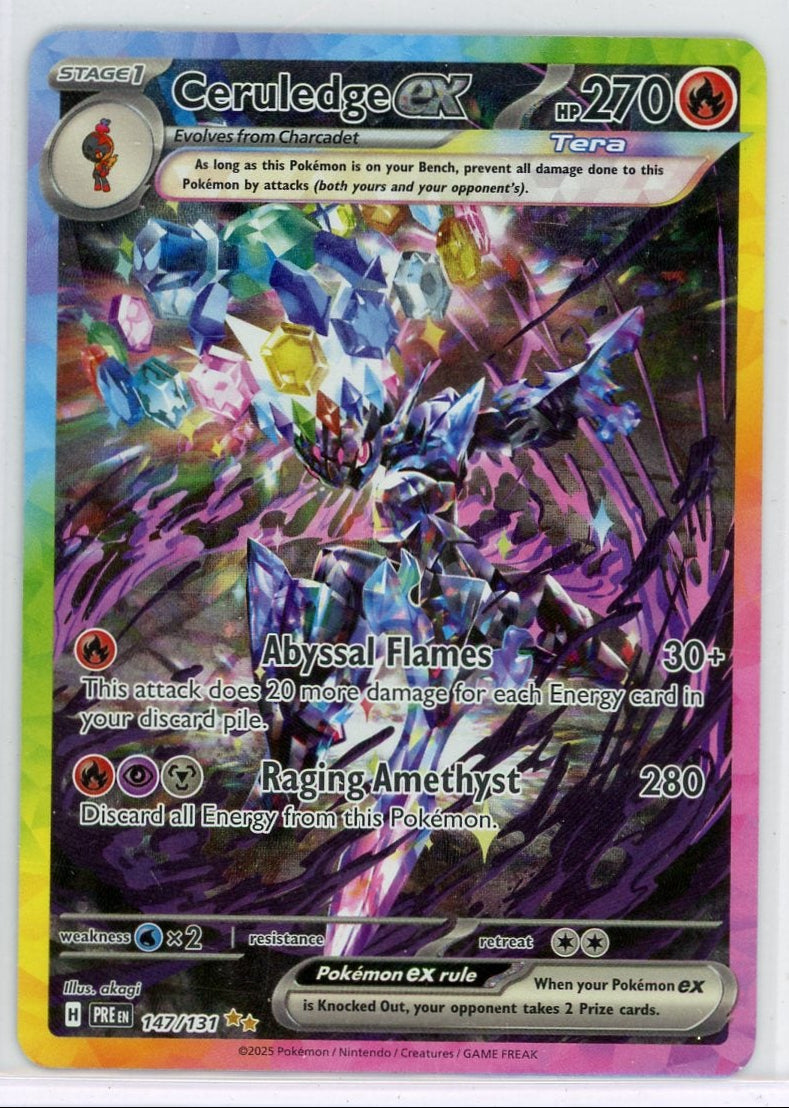Ceruledge ex 2025 Pokémon Prismatic Evolutions Special Illustration Rare #147/131
