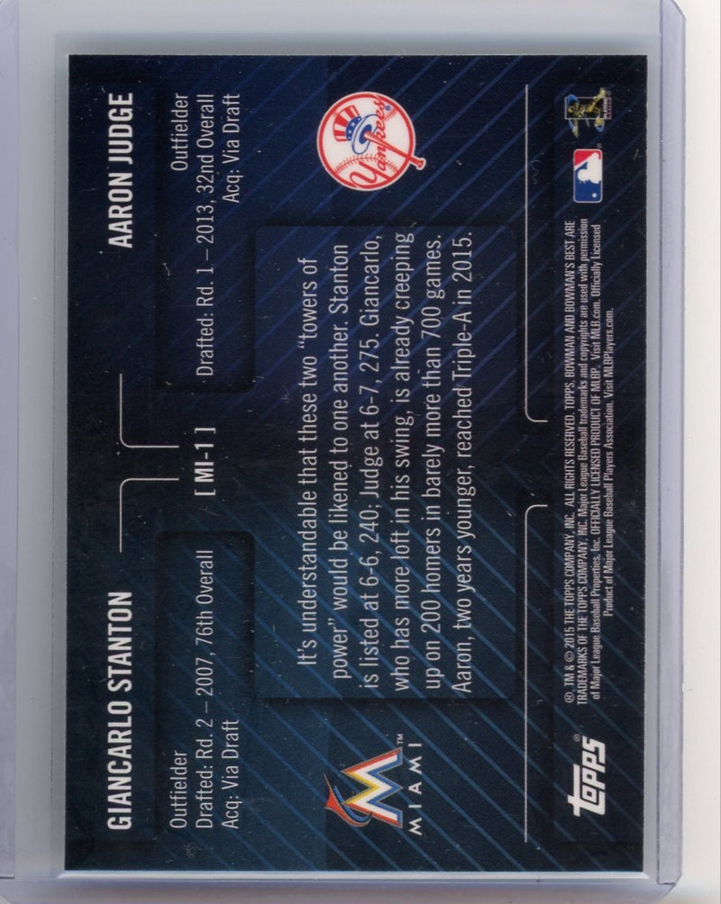 Aaron Judge Giancarlo Stanton 2015 Bowman&