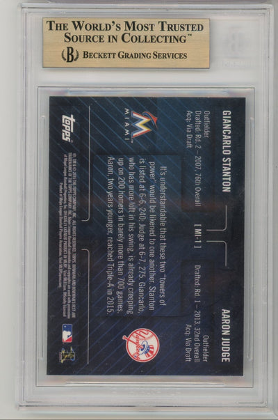 Aaron Judge Giancarlo Stanton 2015 Bowman's Best Mirror Image BGS 9.5